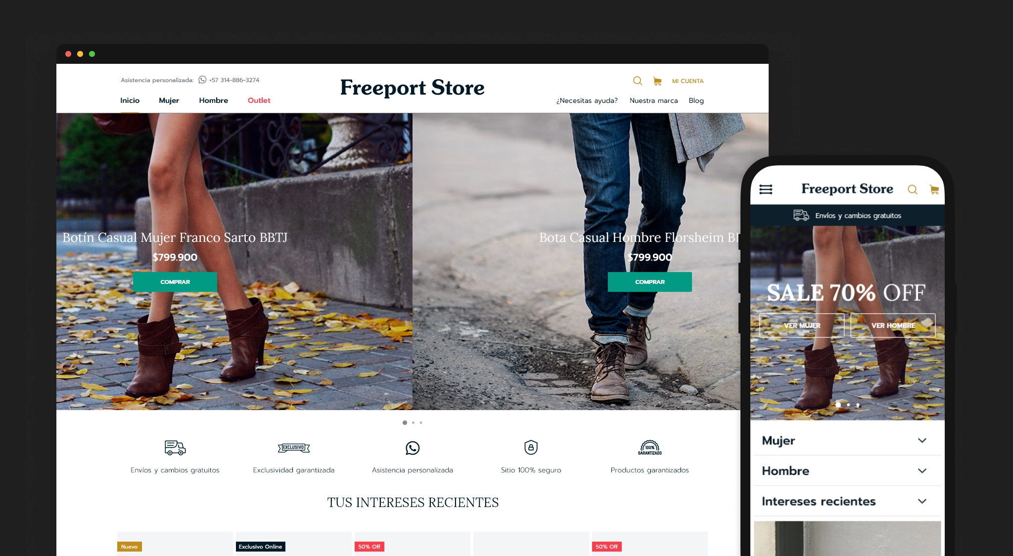 Hero proyecto Freeport Store