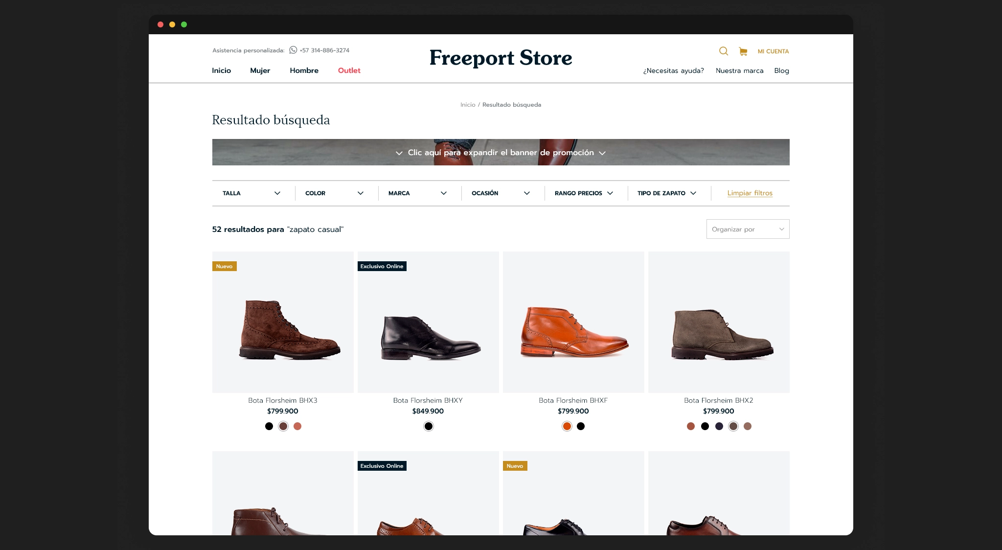 Resultado de búsqueda reeport Store