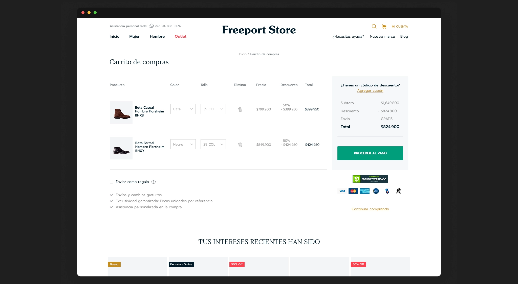 Carrito de compras Freeport Store